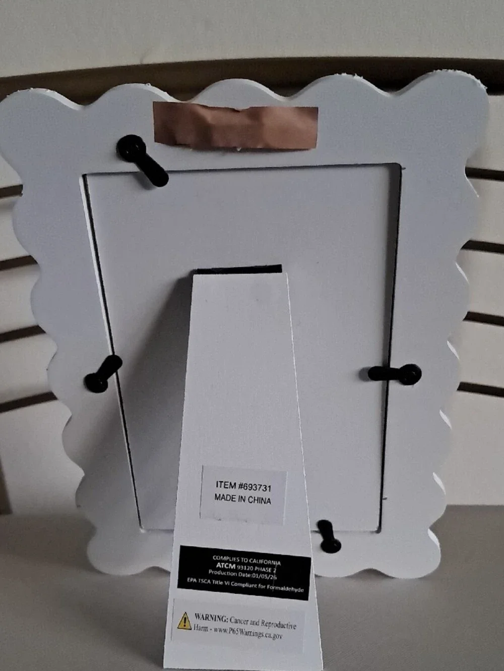 White Picture Frame with Pink Ribbon Bows - Charming Photo Display